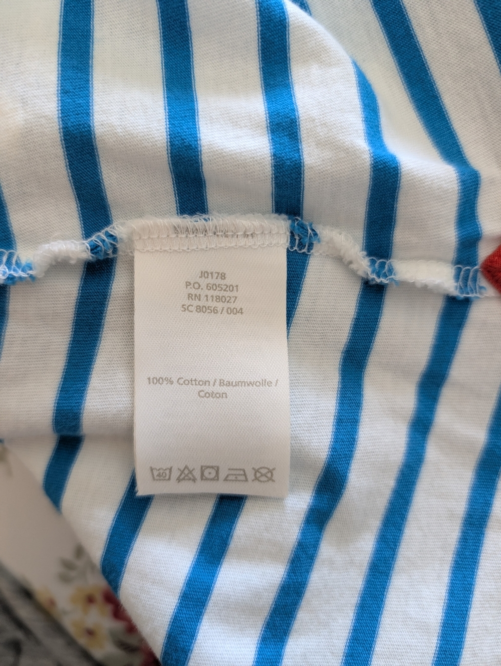 Boden Stripes Ahead Of The Rest Tee Shirt Size 4 - Picture 4 of 6